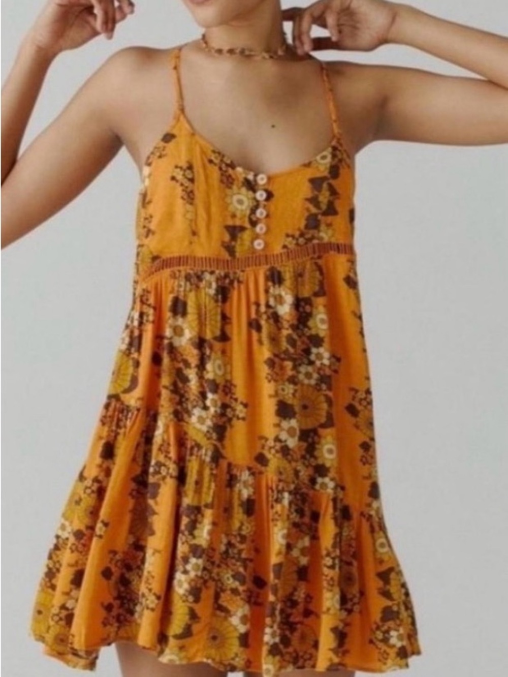 Urban Outfitters "Georgia" tiered mini dress